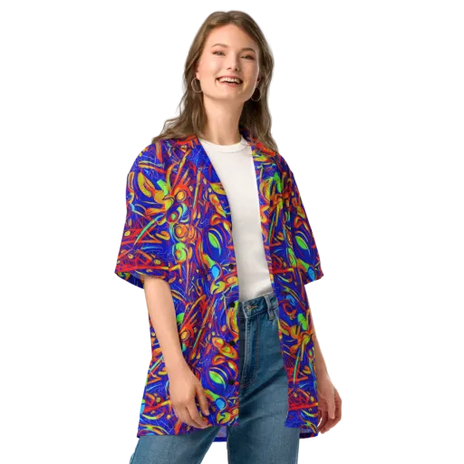 Ultramarine Rapture on a Button Shirt