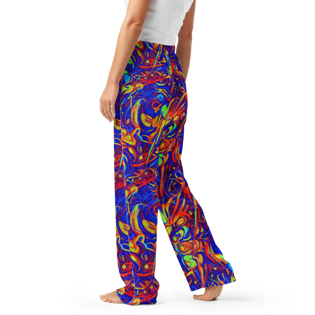 Ultramarine Rapture on Women's Pajama Pants — Left