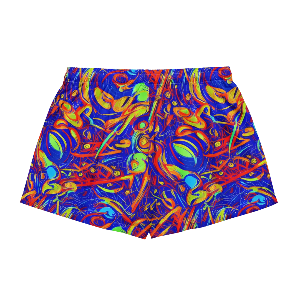 Ultramarine Rapture on Women's Pajama Shorts — Back