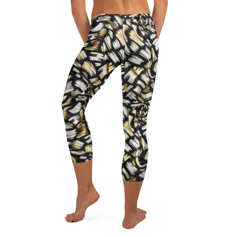 Gilded Gesture on Capri Leggings — Back
