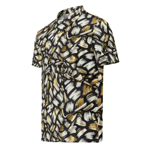 Gilded Gesture on a Men's Slim Fit Polo Shirt