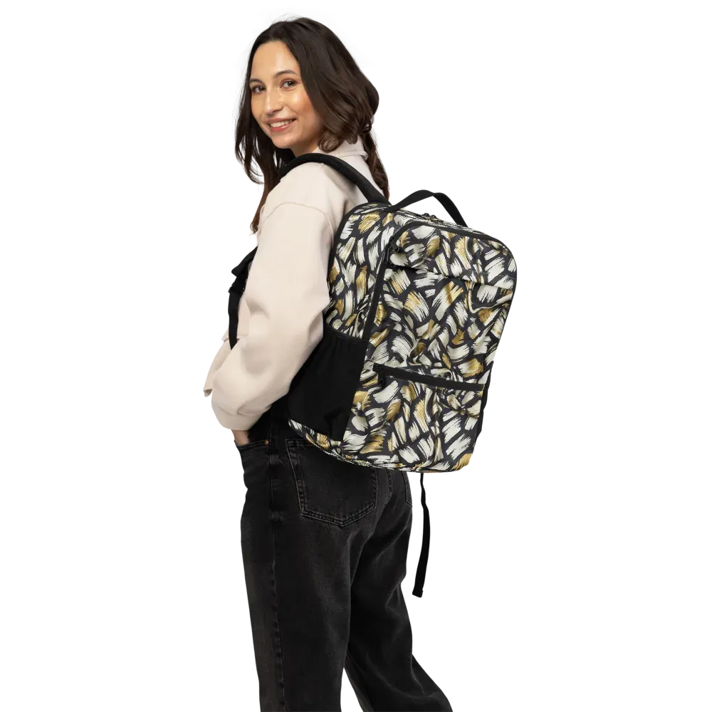 Gilded Gesture on Utility Backpack — Back