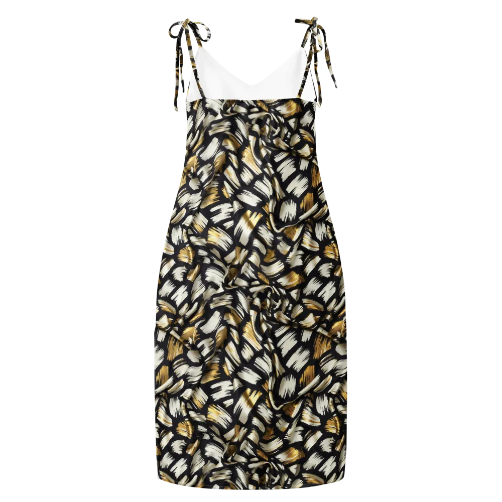 Gilded Gesture on Slip Dress — Back