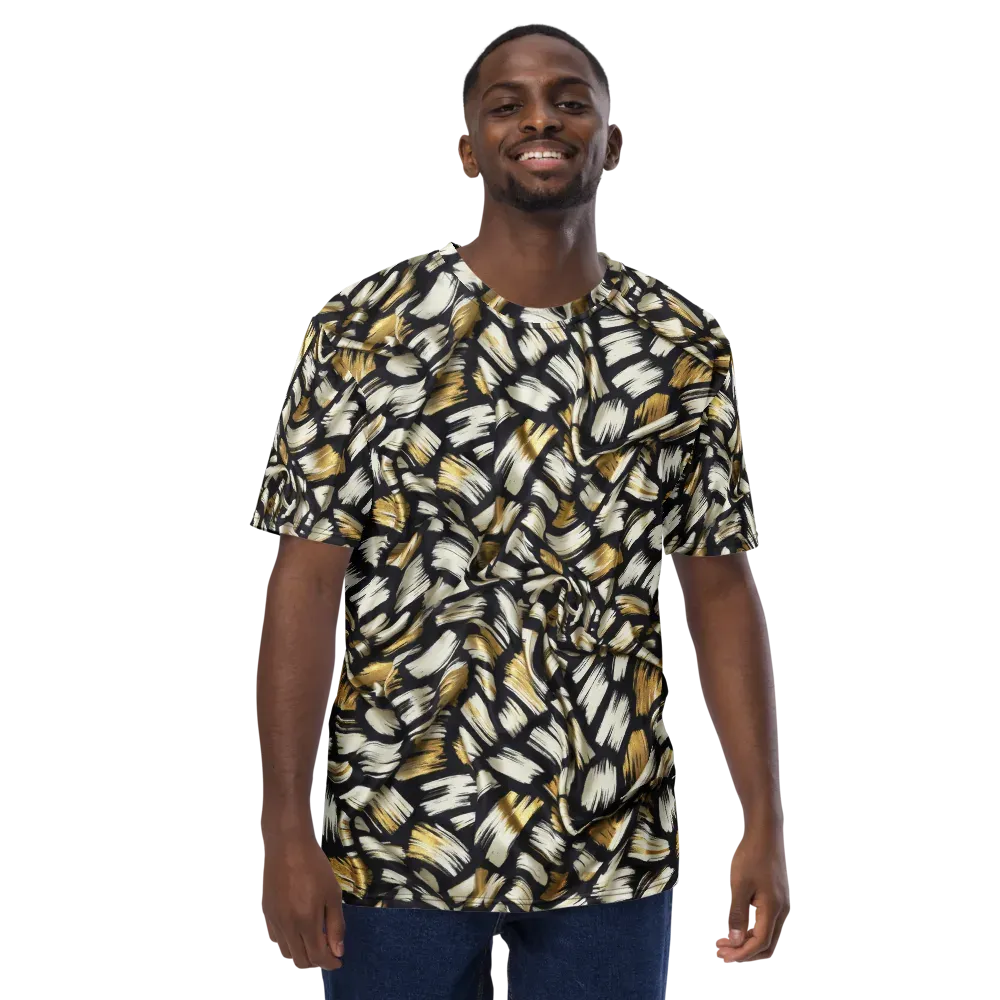 Gilded Gesture on Men's Crew Neck T-Shirt — Front