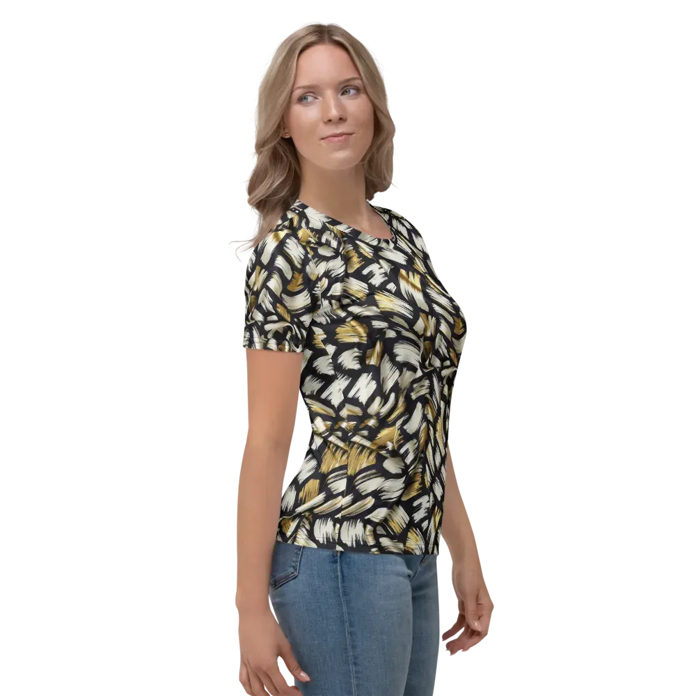 Gilded Gesture on Women's Crew Neck T-Shirt — Right