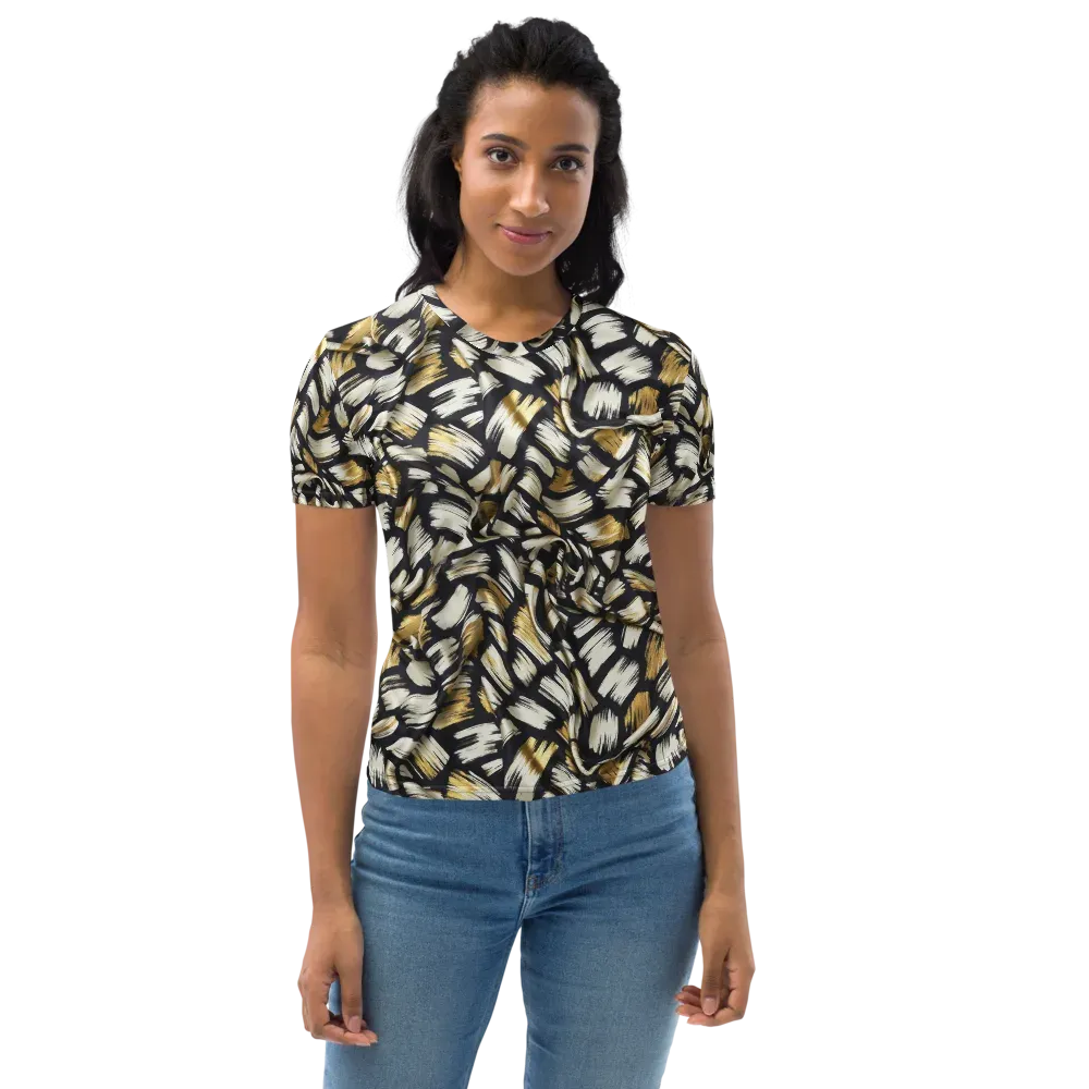 Gilded Gesture on Women's Crew Neck T-Shirt — Front