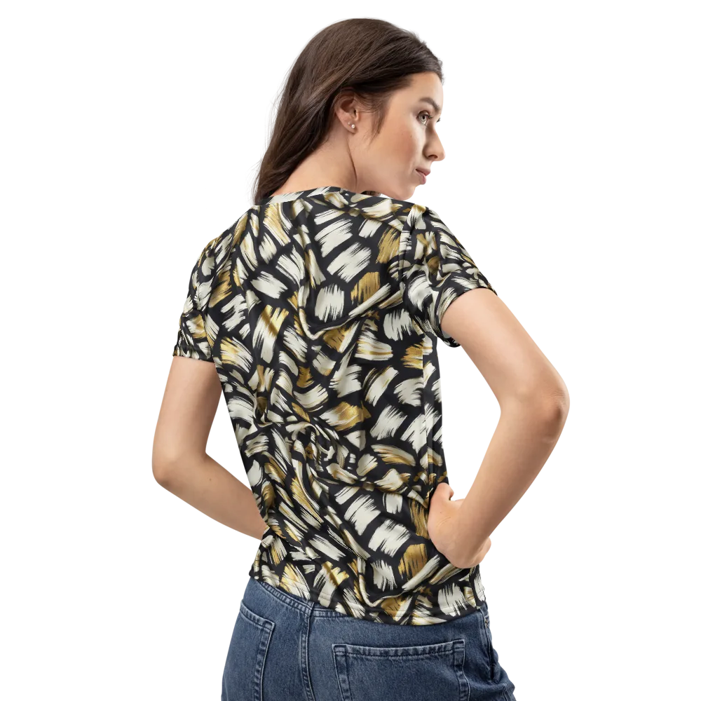 Gilded Gesture on Women's Crew Neck T-Shirt — Back