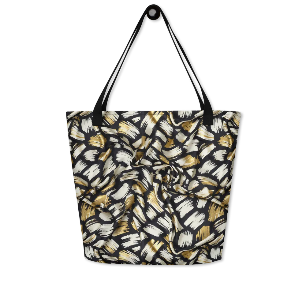 Gilded Gesture on Large Tote Bag W/ Pocket — Front