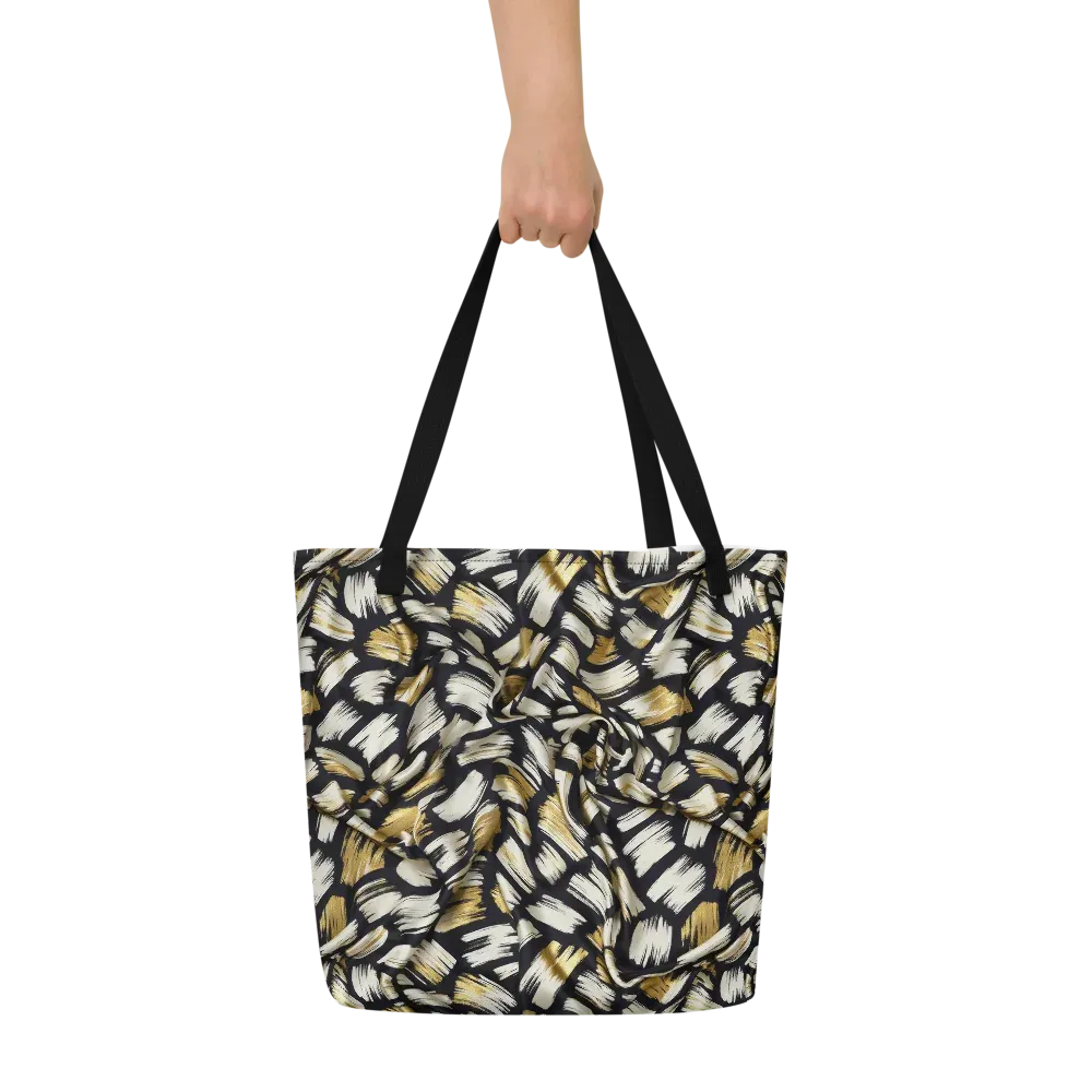 Gilded Gesture on Large Tote Bag W/ Pocket — Front