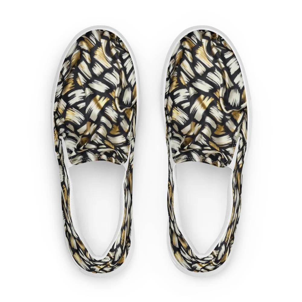 Gilded Gesture on Women's Slip-On Canvas Shoes — Front