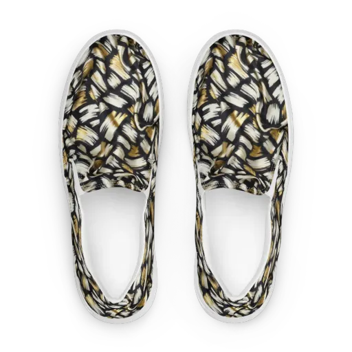 Gilded Gesture on a Women's Slip-On Canvas Shoes