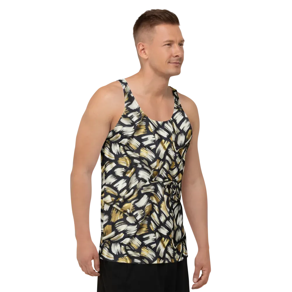 Gilded Gesture on Men's Tank Top — Right Front