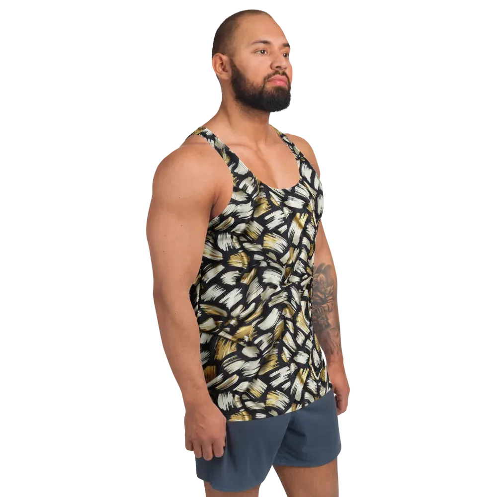 Gilded Gesture on Men's Tank Top — Right Front