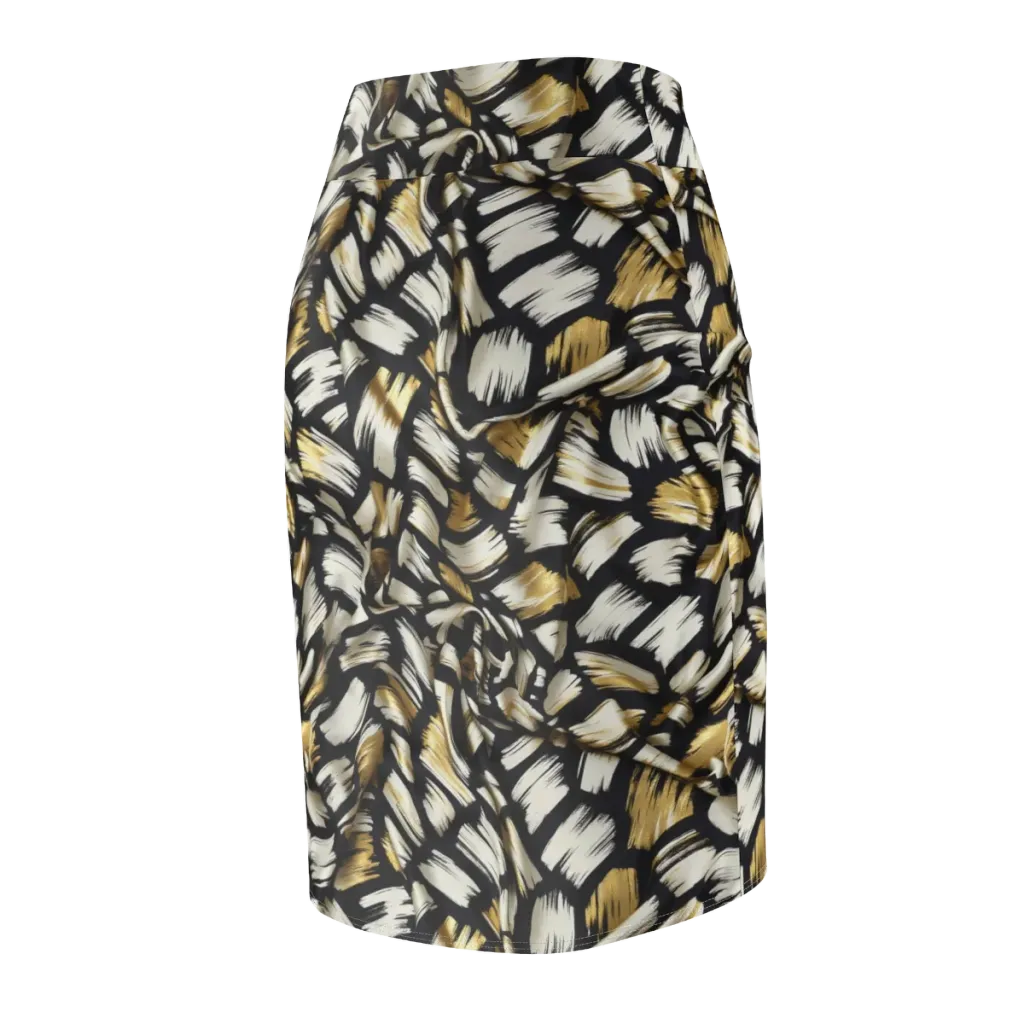 Gilded Gesture on Pencil Skirt — Back Side