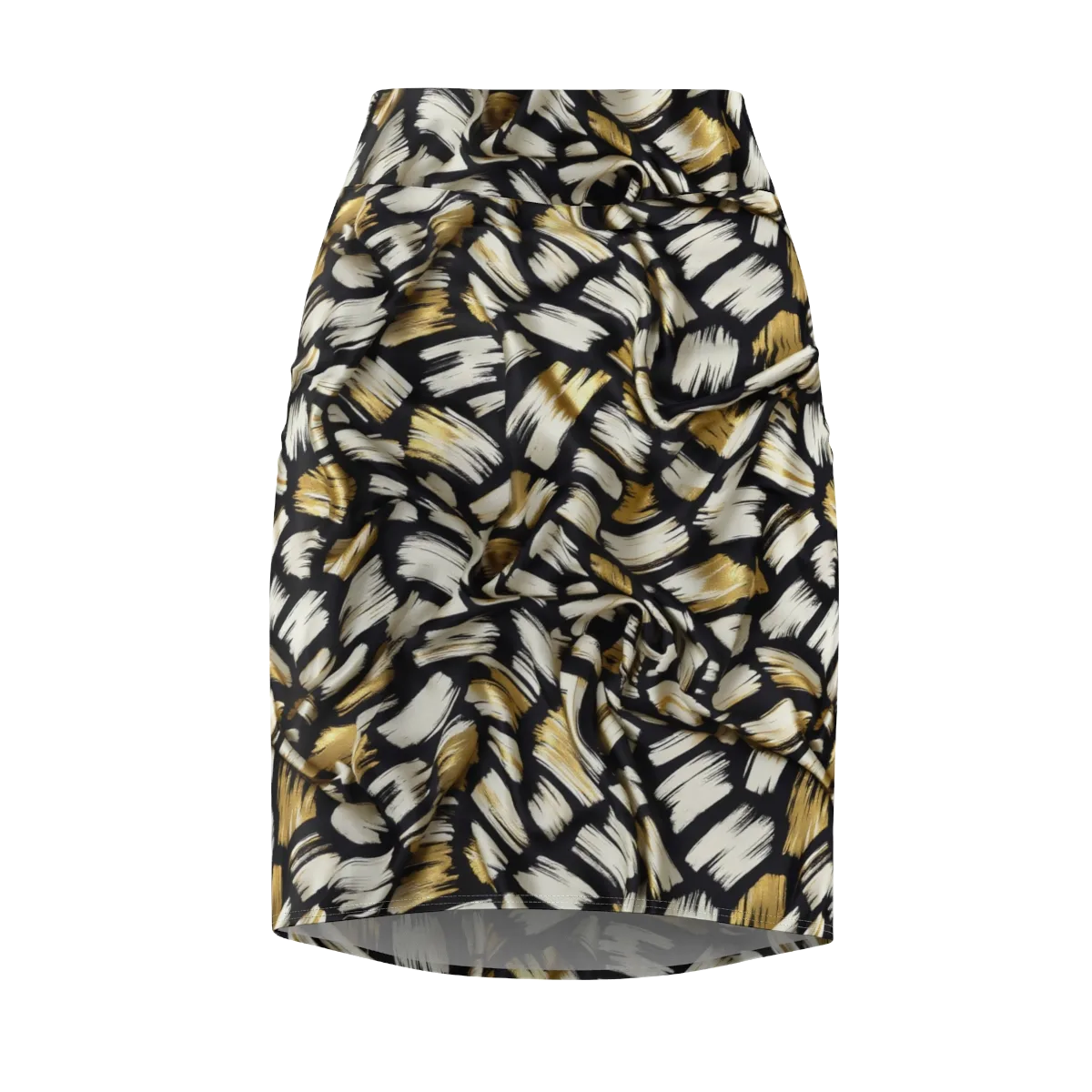 Gilded Gesture on Pencil Skirt — Front