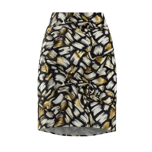 Gilded Gesture on a Pencil Skirt