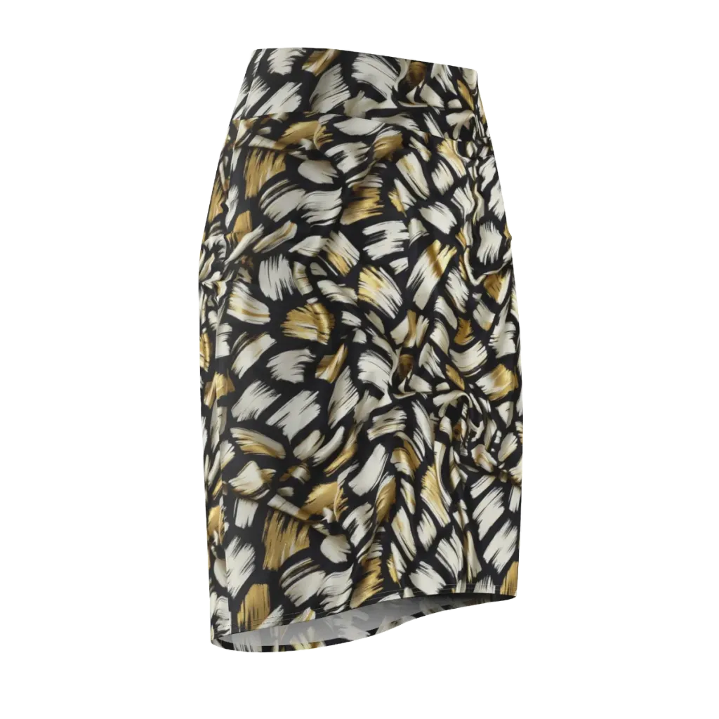 Gilded Gesture on Pencil Skirt — Front Side