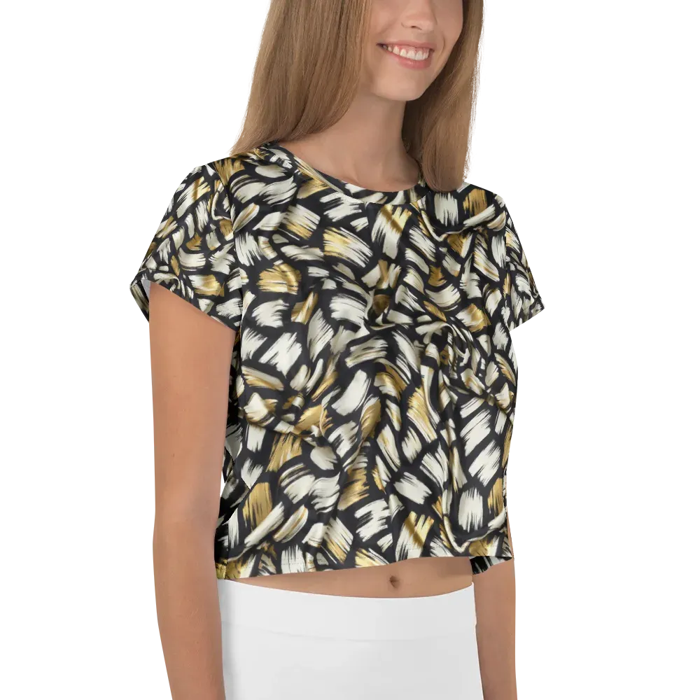 Gilded Gesture on Crop Tee — Right