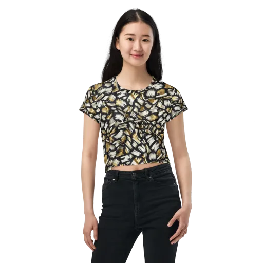 Gilded Gesture on a Crop Tee