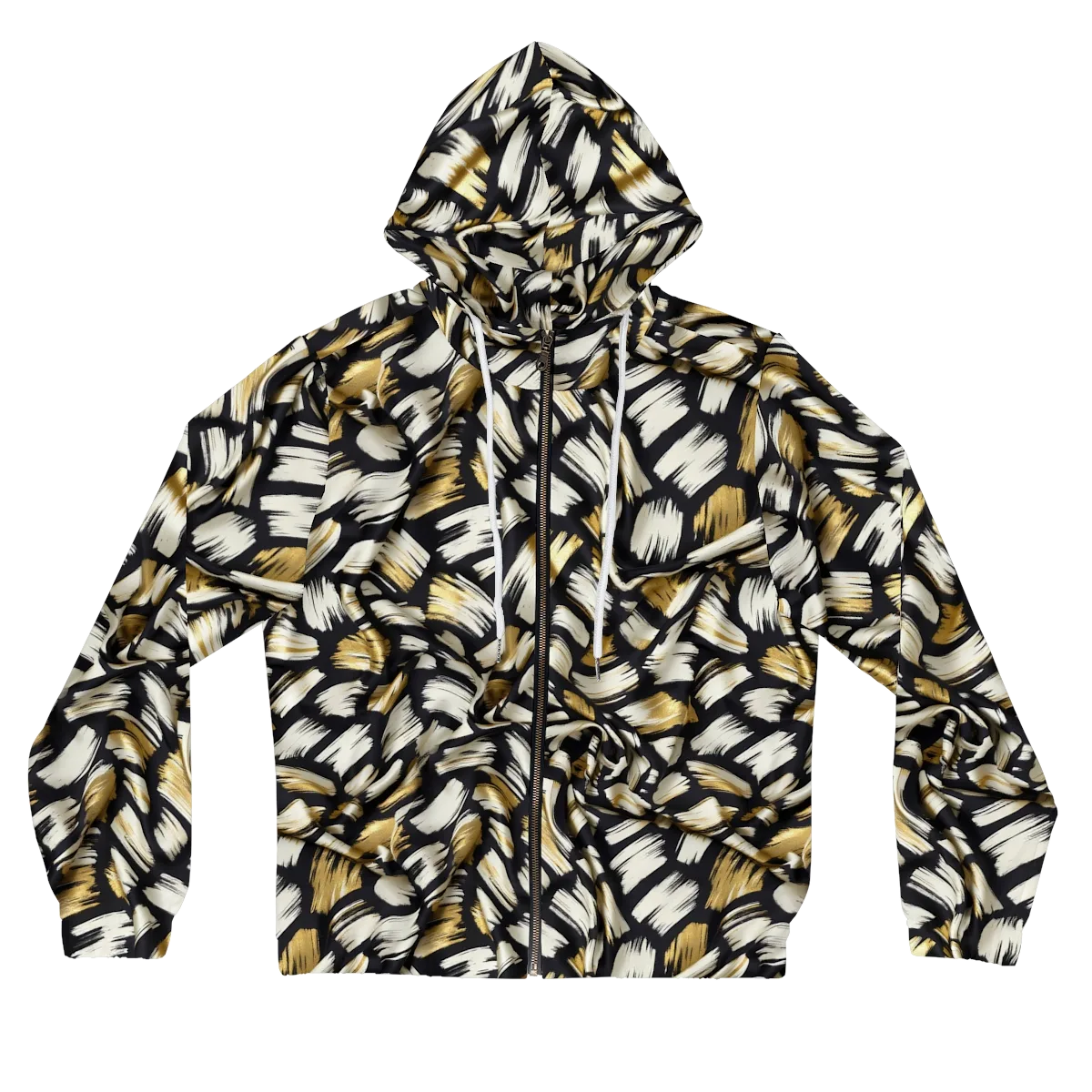 Gilded Gesture on Women's Full-Zip Hoodie — Front