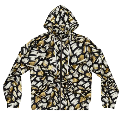 Gilded Gesture on a Women's Full-Zip Hoodie