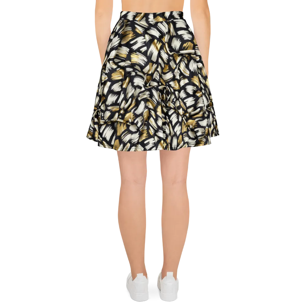 Gilded Gesture on Skater Skirt — Back