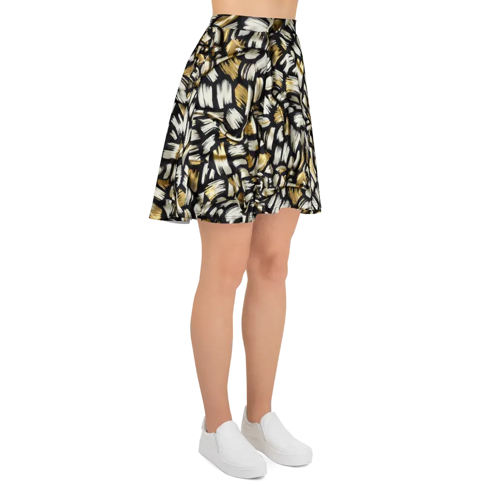 Gilded Gesture on Skater Skirt — Right