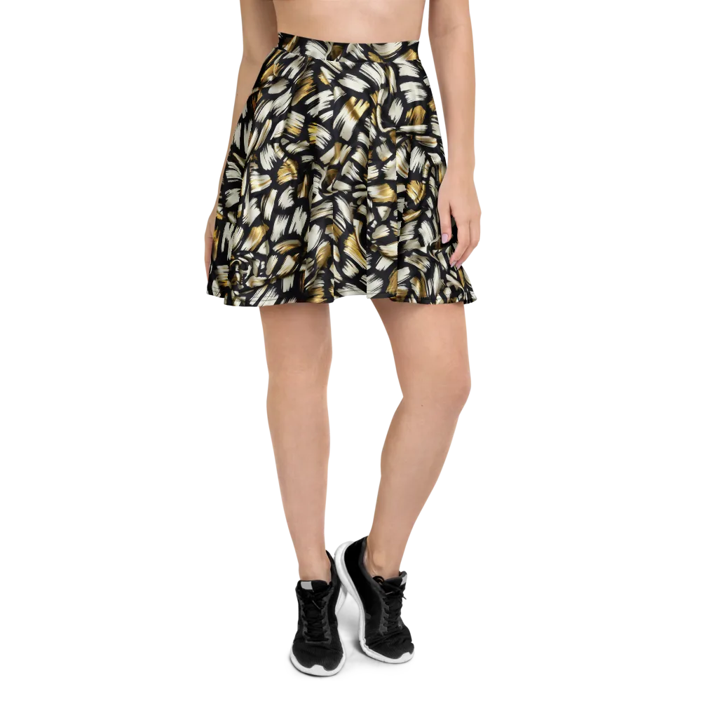 Gilded Gesture on Skater Skirt — Front