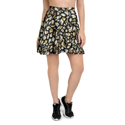Gilded Gesture on a Skater Skirt