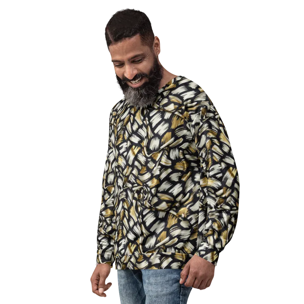 Gilded Gesture on Sweatshirt — Left Front