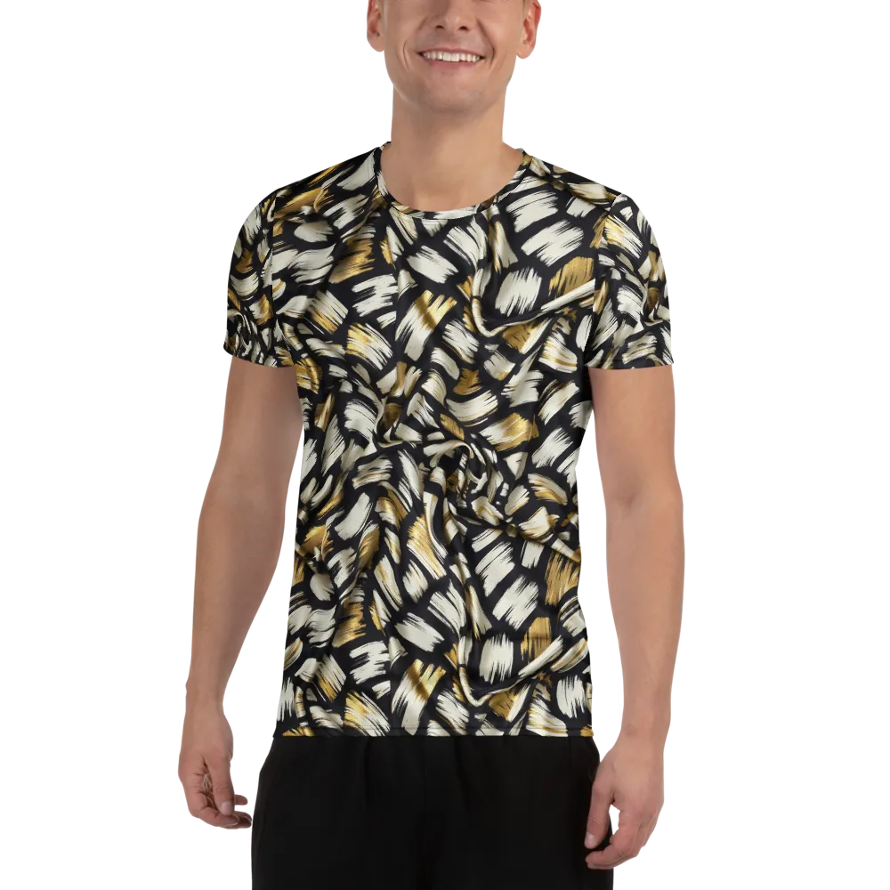 Gilded Gesture on Men's Athletic T-Shirt — Front