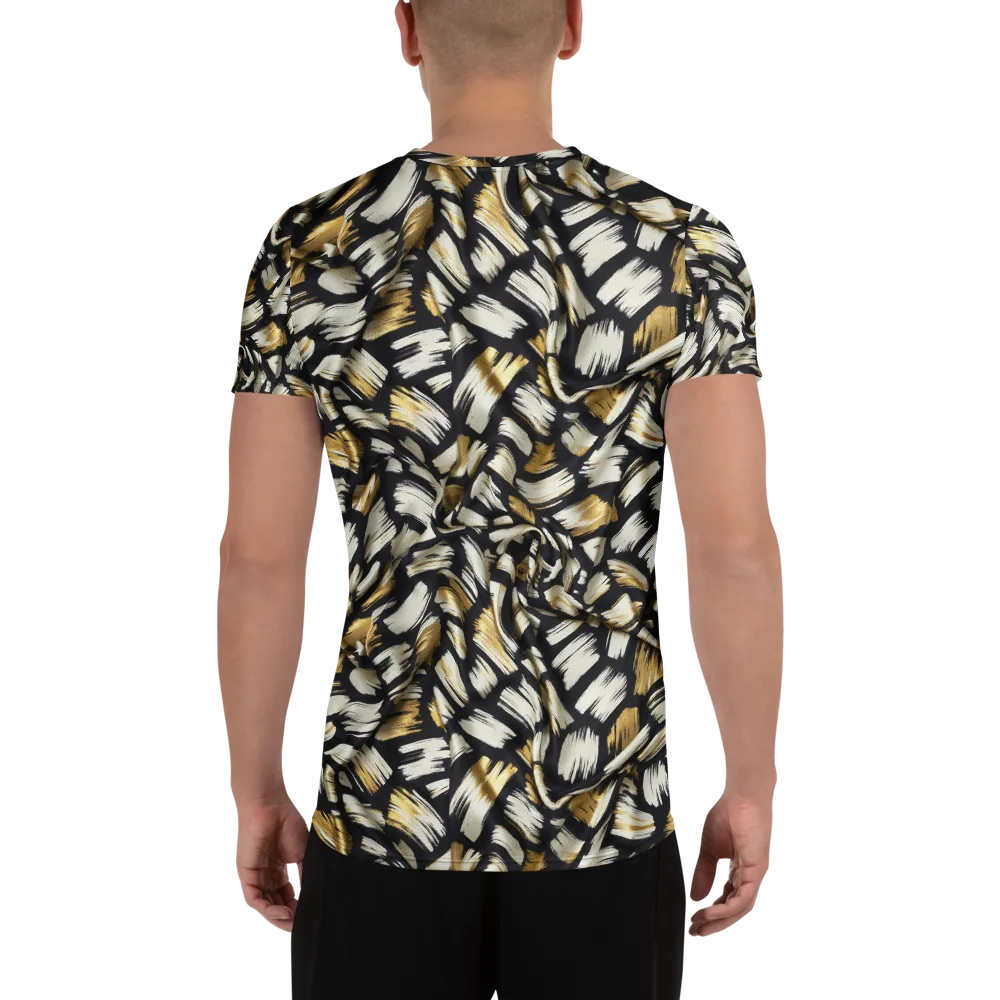 Gilded Gesture on Men's Athletic T-Shirt — Back