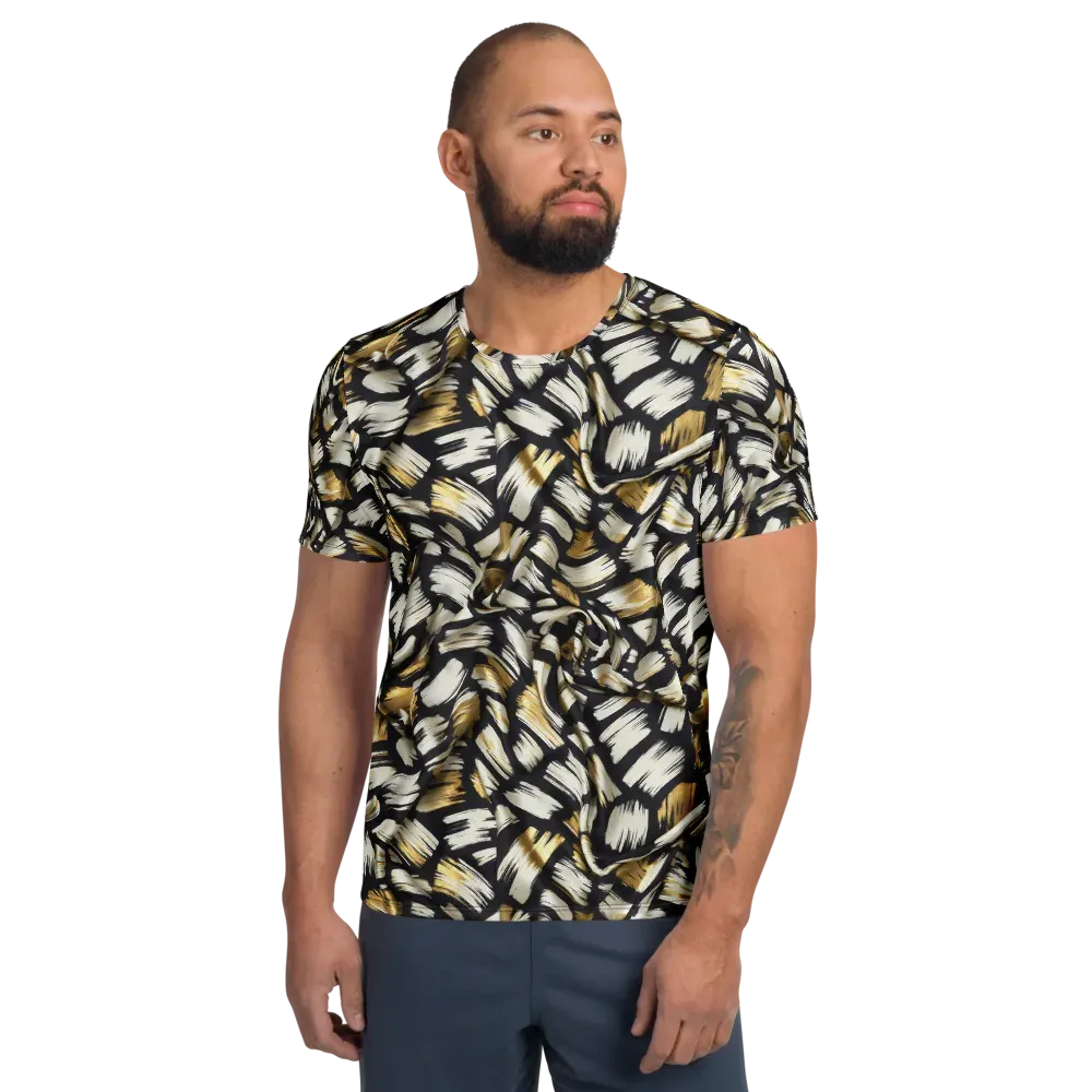 Gilded Gesture on Men's Athletic T-Shirt — Front