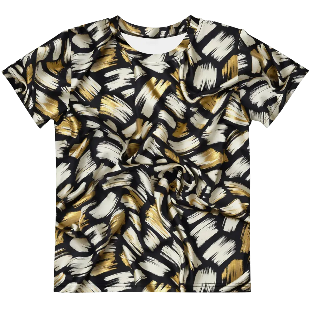 Gilded Gesture on Kids Crew Neck T-Shirt — Front
