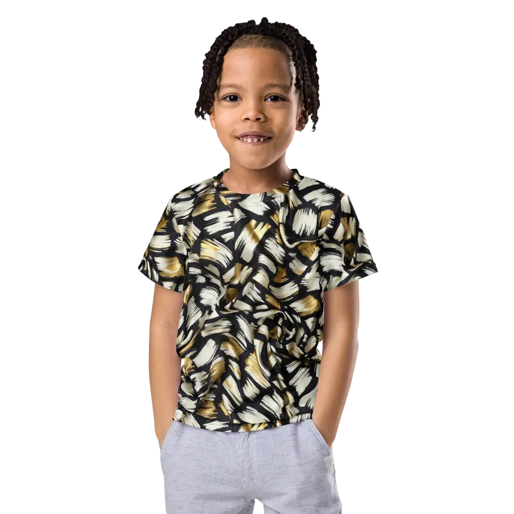Gilded Gesture on Kids Crew Neck T-Shirt — Front
