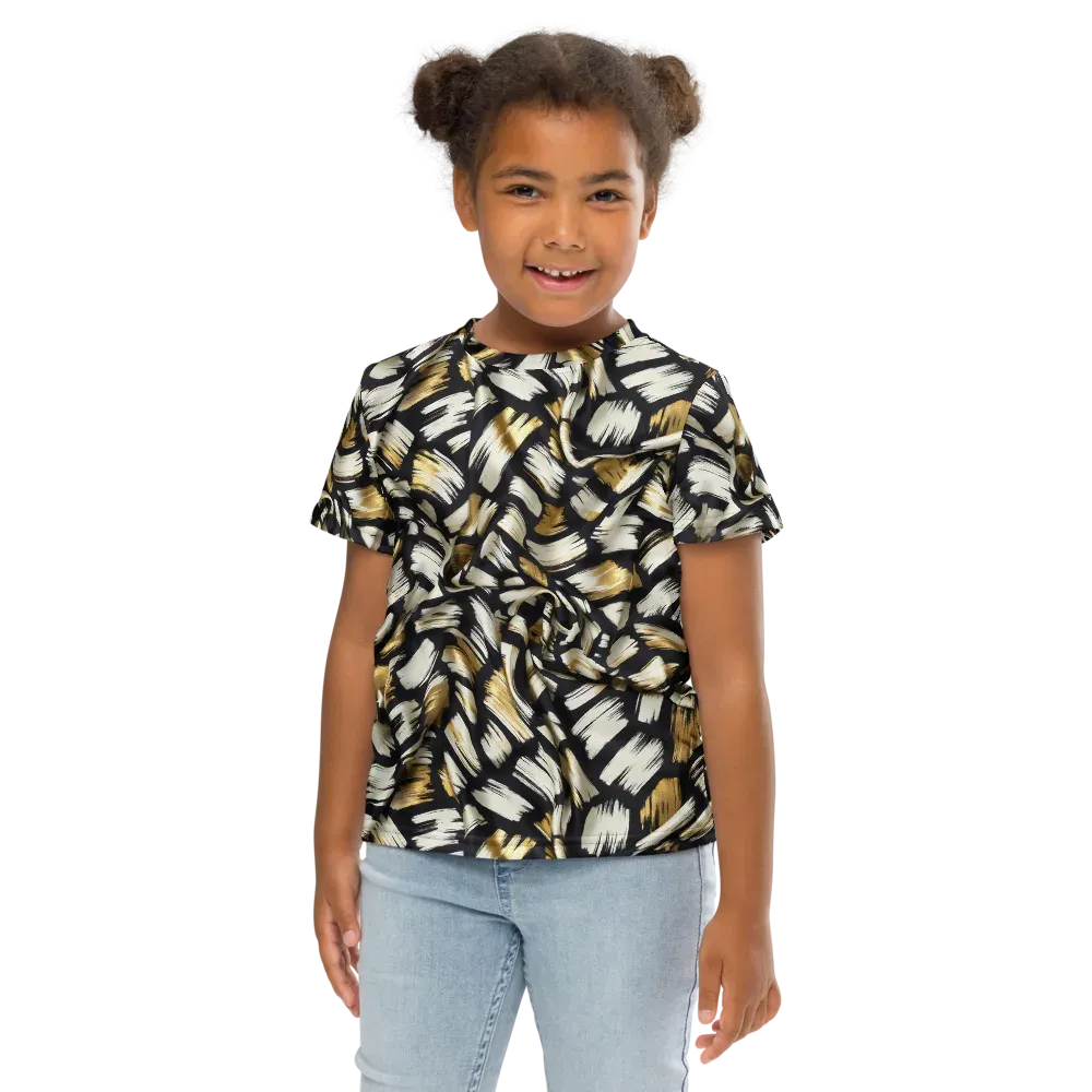 Gilded Gesture on Kids Crew Neck T-Shirt — Front