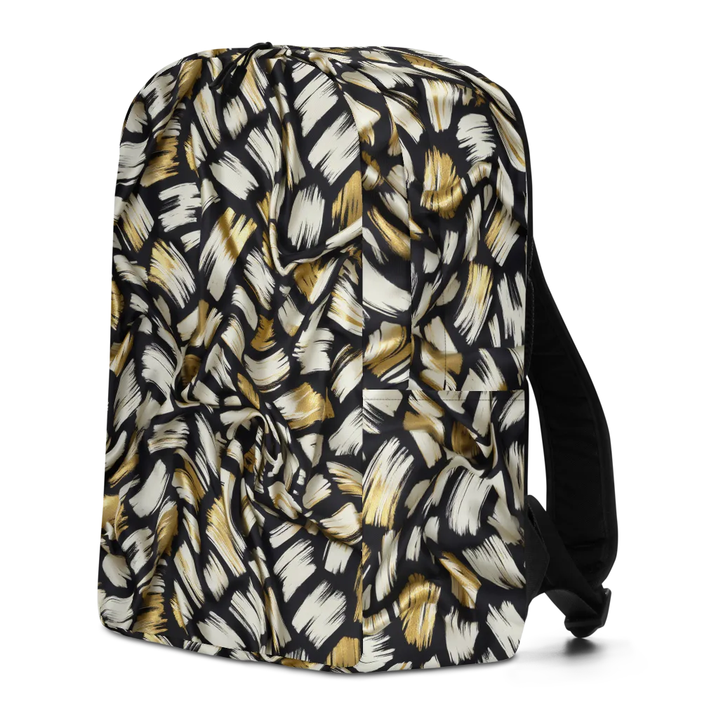 Gilded Gesture on Minimalist Backpack — Left
