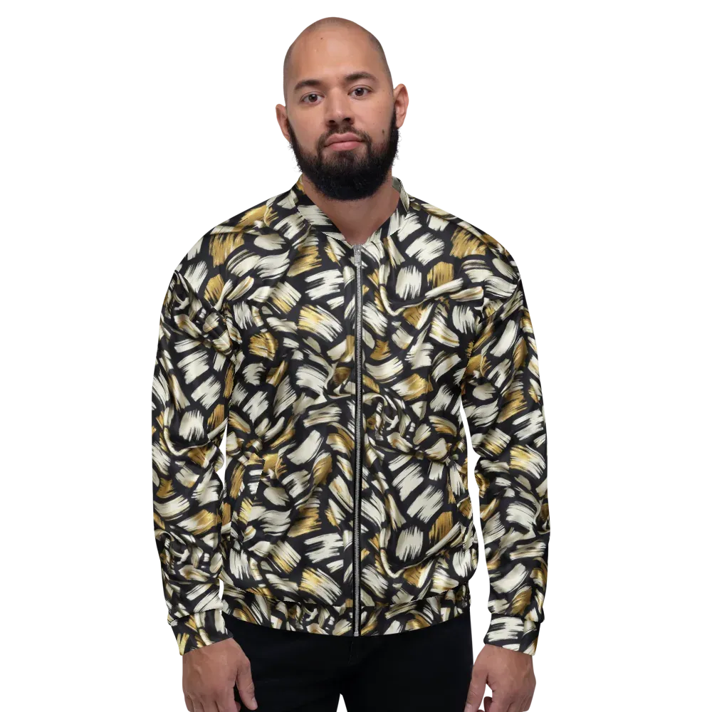 Gilded Gesture on Bomber Jacket — Front
