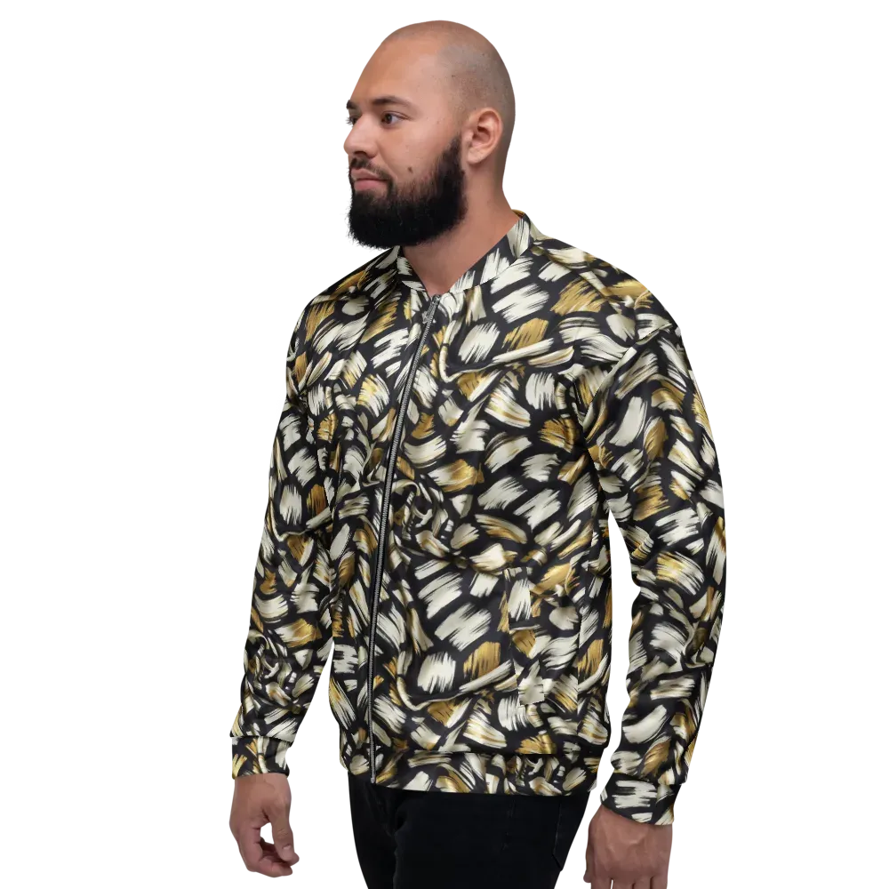 Gilded Gesture on Bomber Jacket — Left