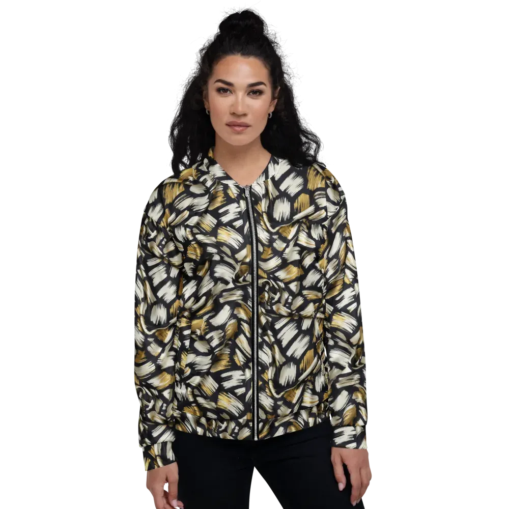 Gilded Gesture on Bomber Jacket — Front