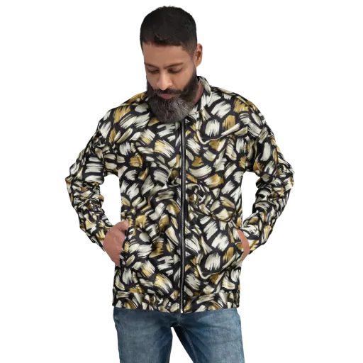 Gilded Gesture on a Bomber Jacket