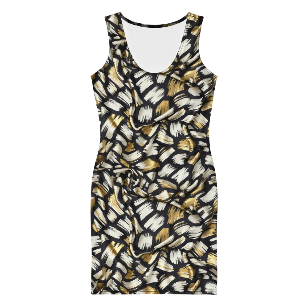 Gilded Gesture on Bodycon Dress — Front