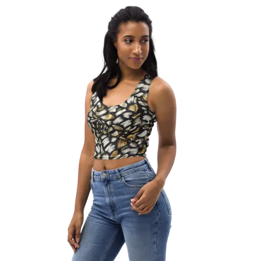 Gilded Gesture on a Crop Top
