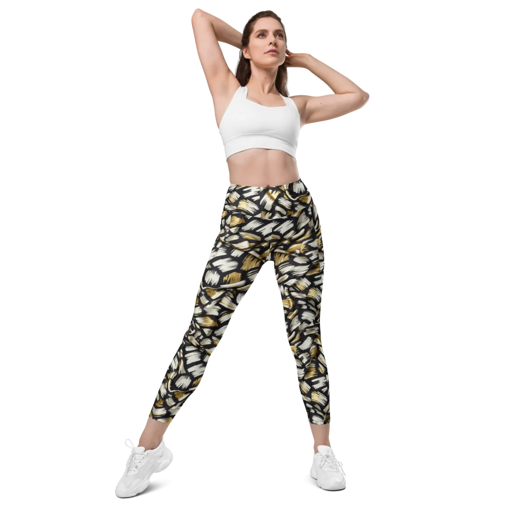 Gilded Gesture on Leggings with Pockets — Front