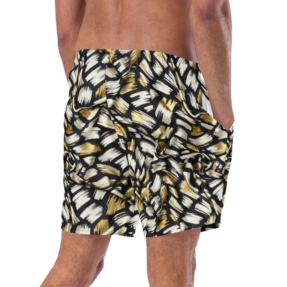 Gilded Gesture on Swim Trunks — Right Back