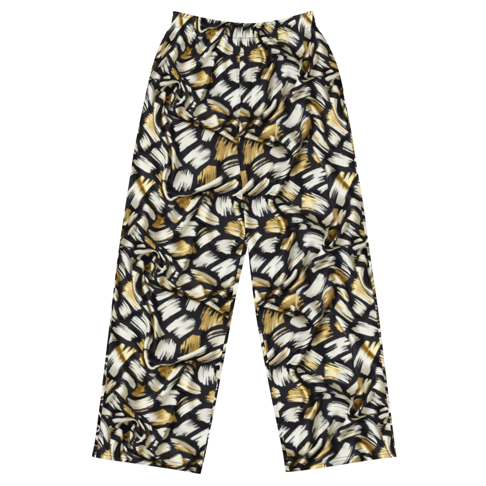 Gilded Gesture on Wide-Leg Pants — Front