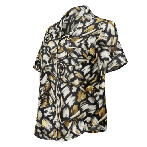 Gilded Gesture on a Women's Short Sleeve Pajama Top