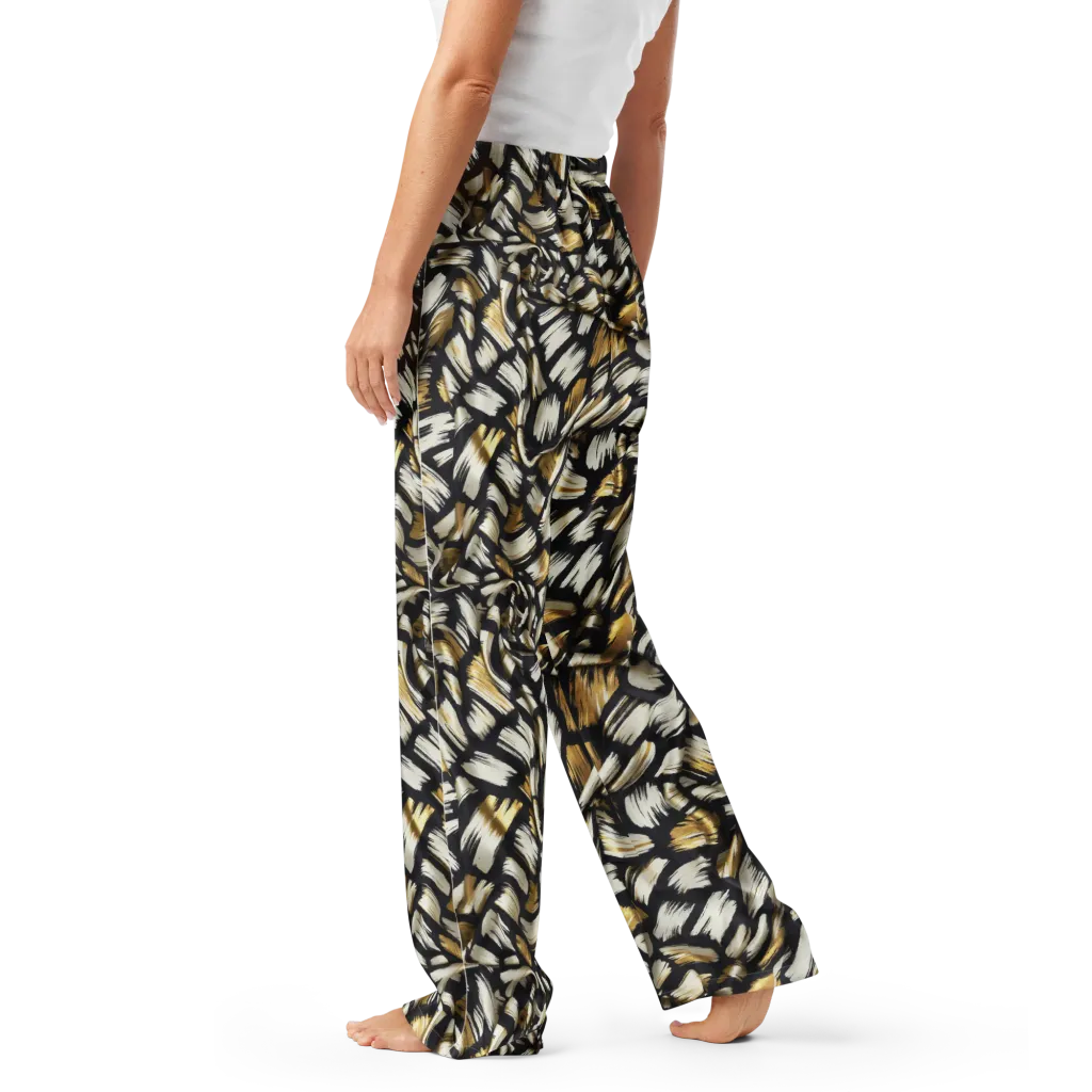 Gilded Gesture on Women's Pajama Pants — Left