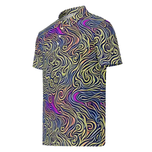 Velvet Whirlpool on a Men's Slim Fit Polo Shirt