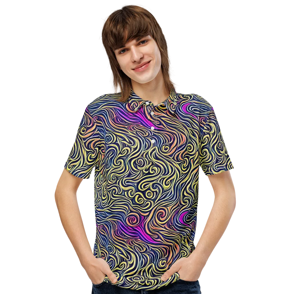 Velvet Whirlpool on Men's Slim Fit Polo Shirt — Front